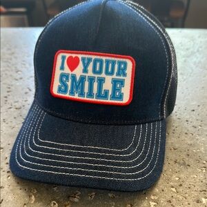 OTTO unisex Loveworn Blue Trucker Hat with “I ❤️ Your Smile”  Patch